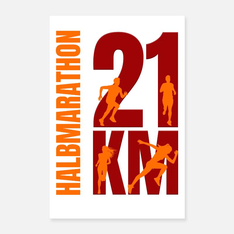 21 KM - Halbmarathon Poster 40x60 cm