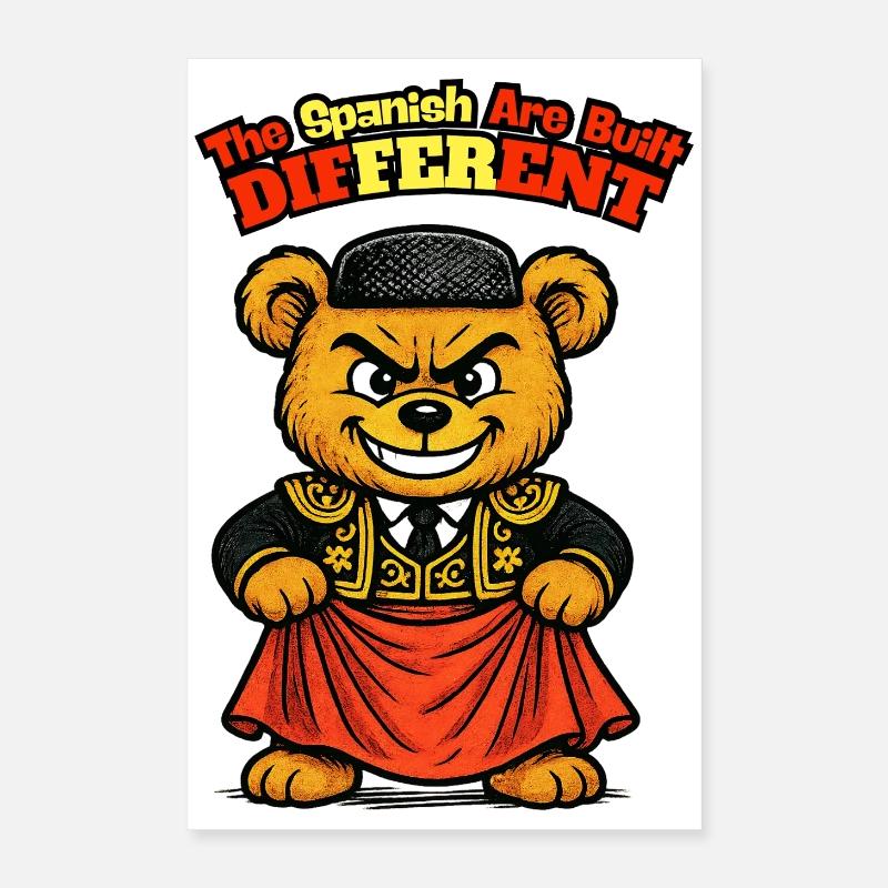 Spanischer Teddybär - Spanischer Humor Poster 40x60 cm