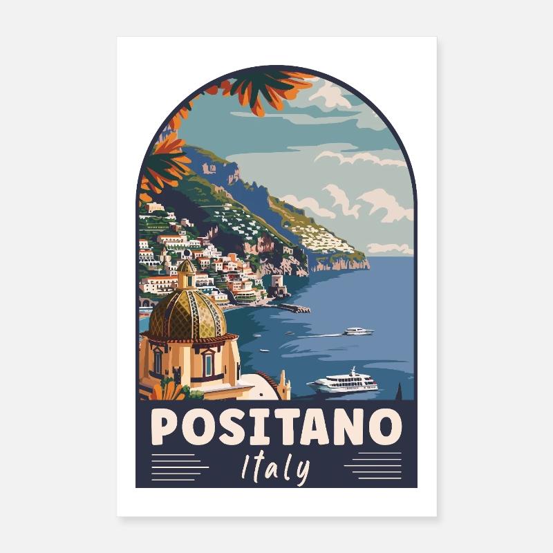 Entdecken Sie Positano in Italien – Mittelmeerparadies Poster 40x60 cm