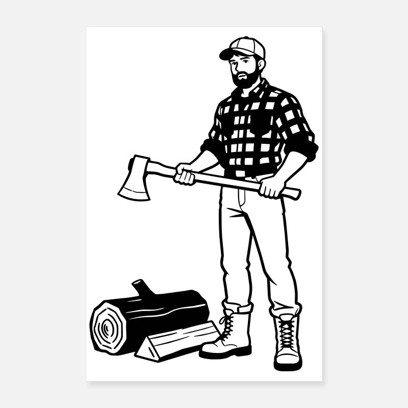 lumberjack Poster 16" x 24" (40x60 cm)