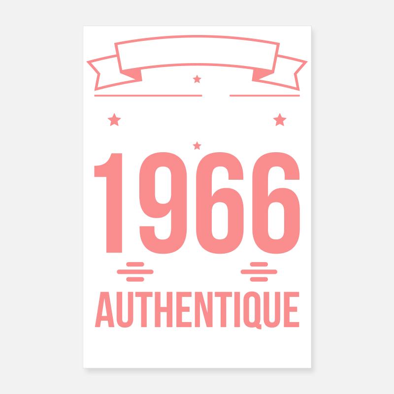 Anniversaire 60 ans - Originale - Août 1966 Poster 40 x 60 cm