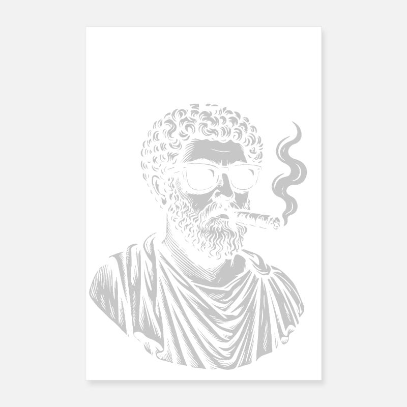 Marc-Aurèle Portrait de philosophe classique Poster 40 x 60 cm