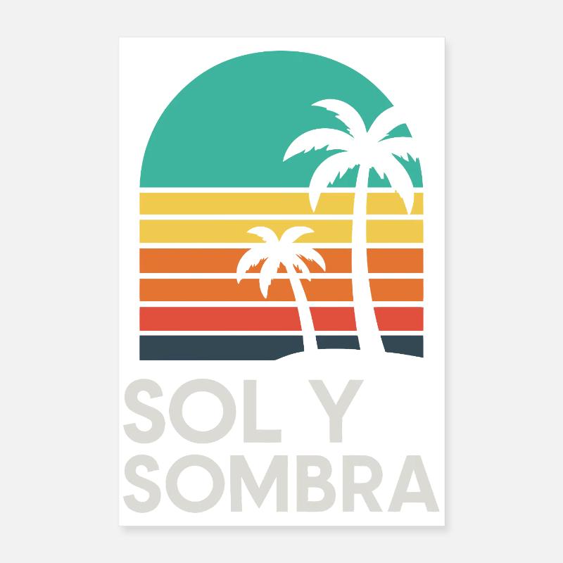 Sol et Ombre Palmier Sunset Poster 40 x 60 cm