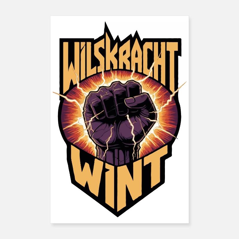 Willpower wins Poster 16" x 24" (40x60 cm)