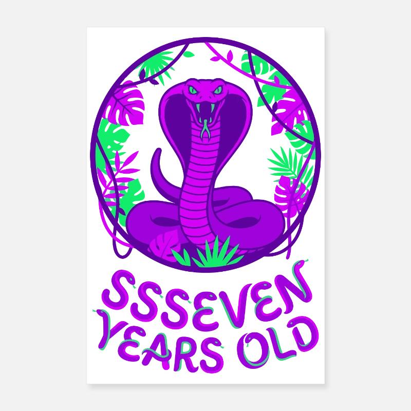Serpent cobra de sept ans Poster 40 x 60 cm