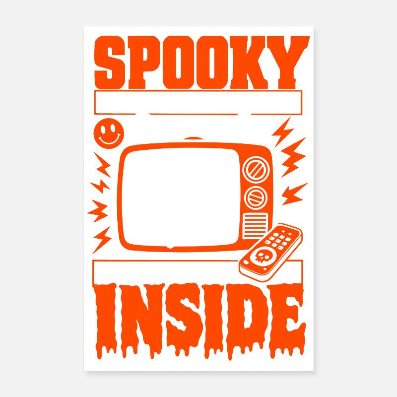 Spooky Outside Cozy Inside Horror Fan Poster 40x60 cm