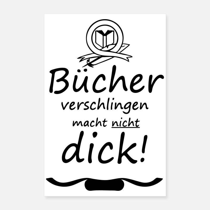 Bücher Spruch Buch Lesen Leser Geschenk Poster 40x60 cm