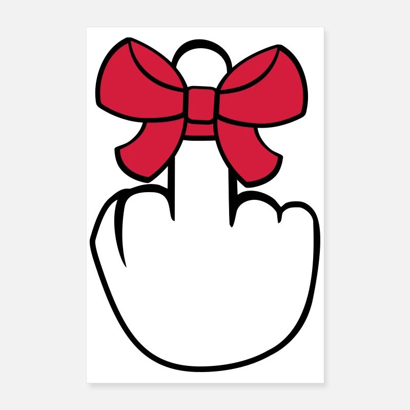 wichser mittelfinger zeigen beleidigen fick dich f Poster 40x60 cm