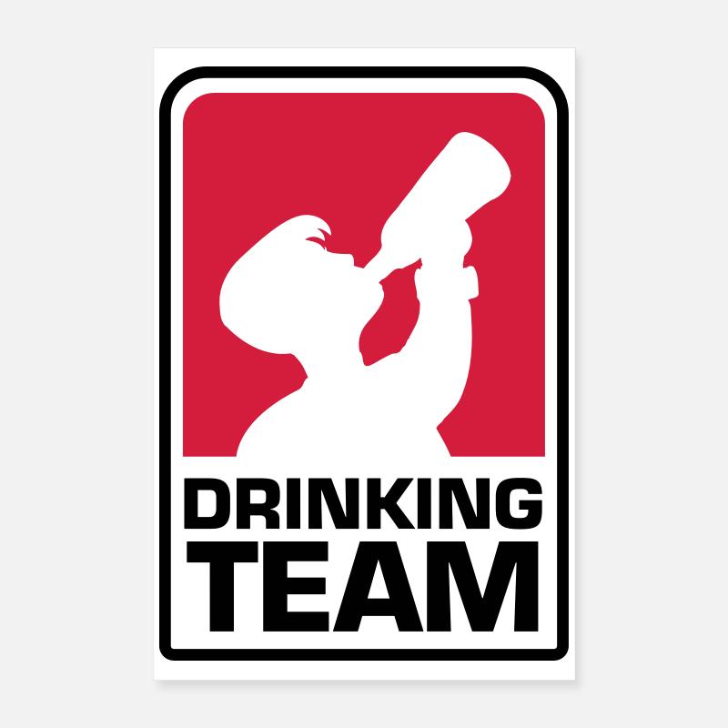 party logo drinking team Poster 40x60 cm