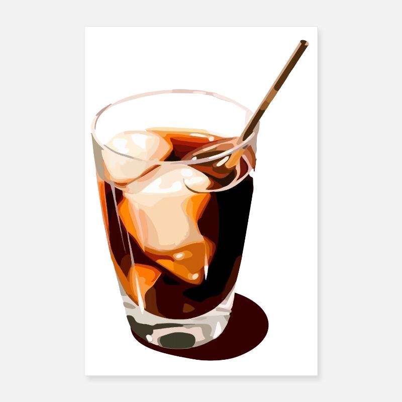 Kaffeegetränk Illustration Poster 40x60 cm
