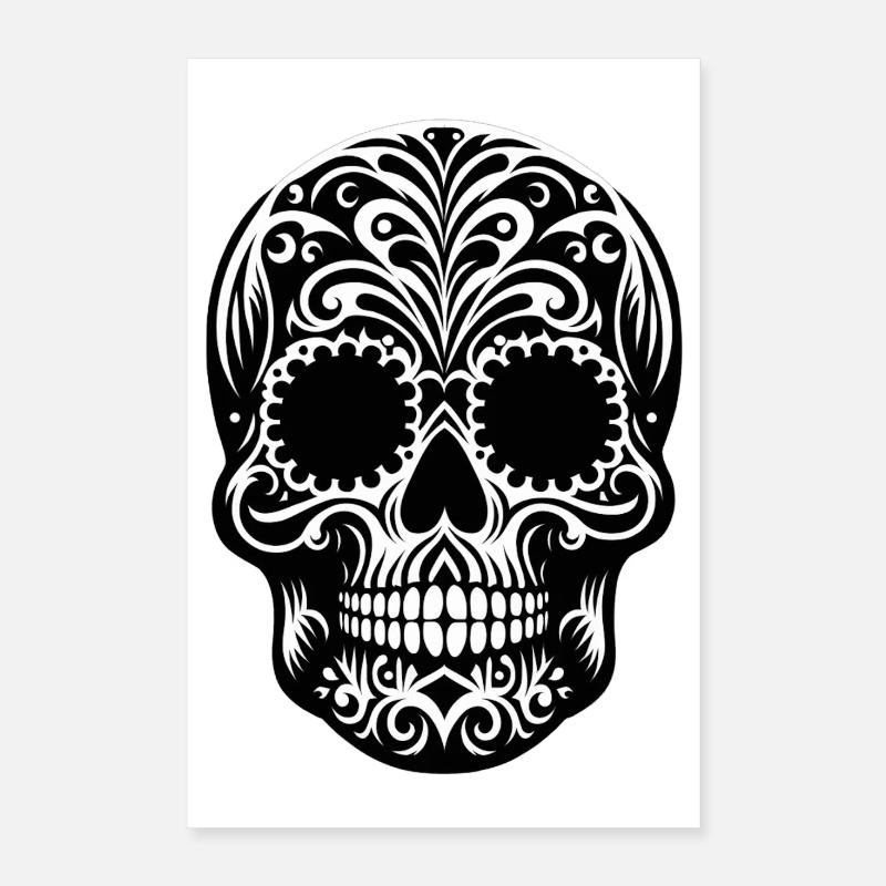 Célébration du crâne de la Santa Muerte Poster 40 x 60 cm