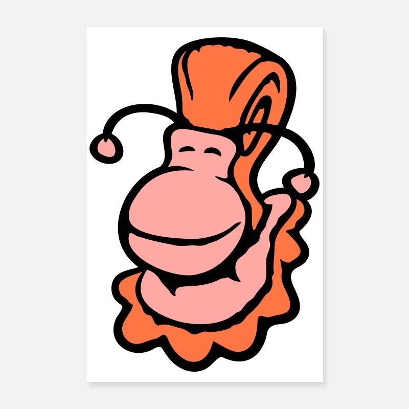coquille d'escargot limace escargot sourit doucement Poster 40 x 60 cm