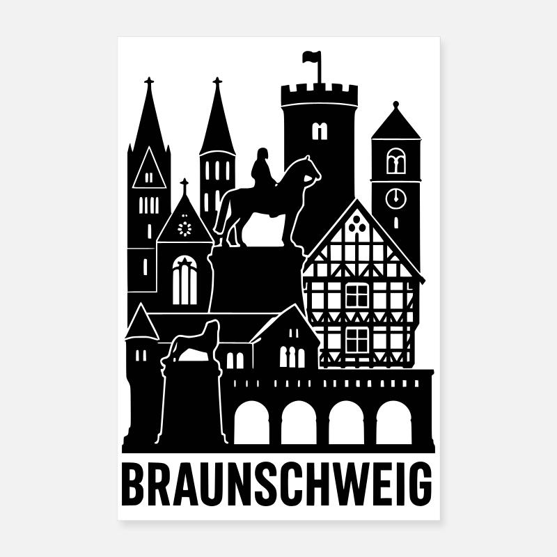 braunschweig silhouette Poster 40x60 cm