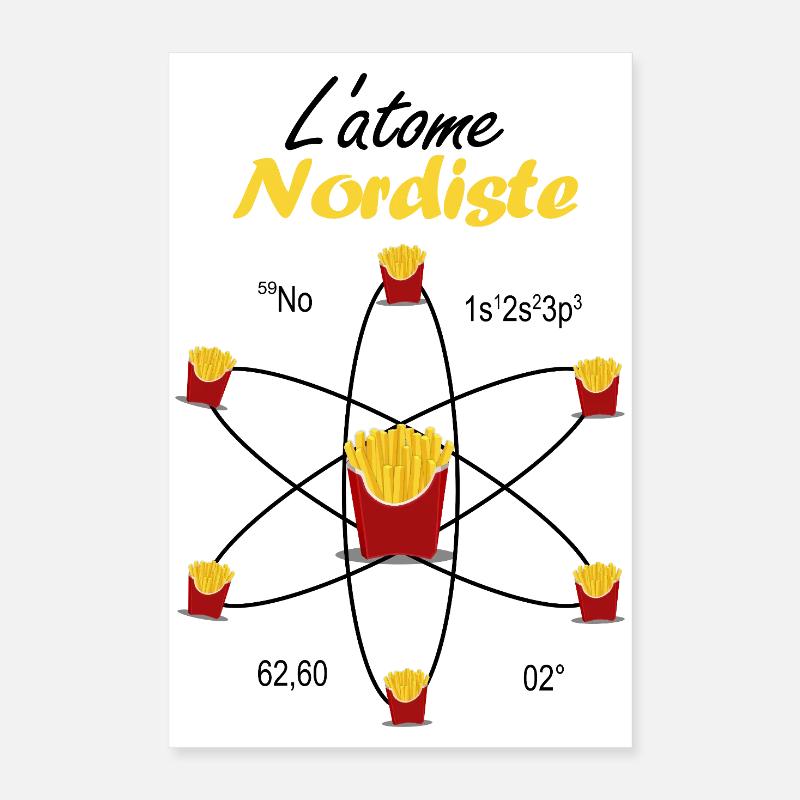 Nördliches Atom Geschenk Ch'ti Science Pride Emblem Poster 40x60 cm