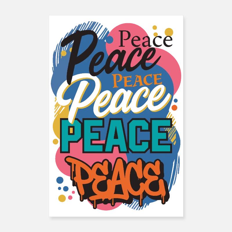 Peace als Graffiti Poster 40x60 cm