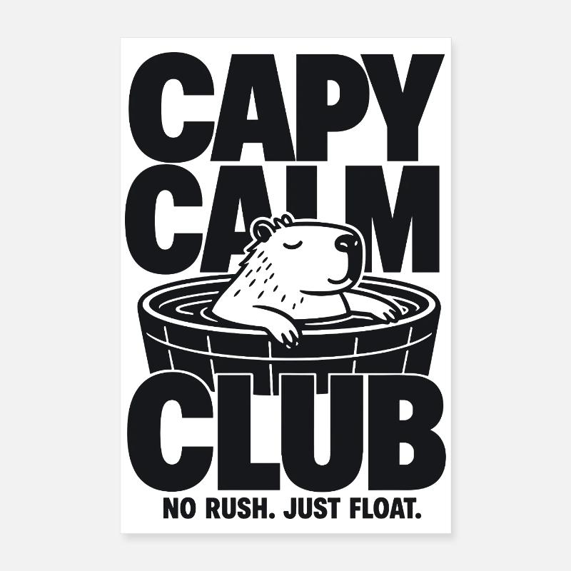 Capy Club Design Détendu Capybara Poster 40 x 60 cm