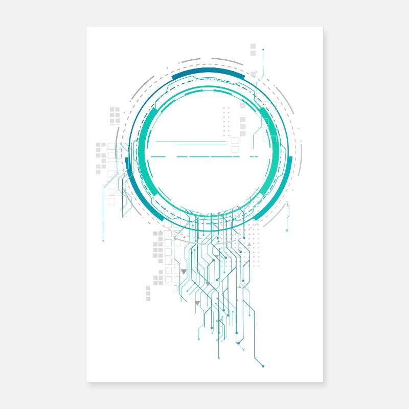 cpu pc nerd spaceship sci-fi core board lol cod Poster 16" x 24" (40x60 cm)