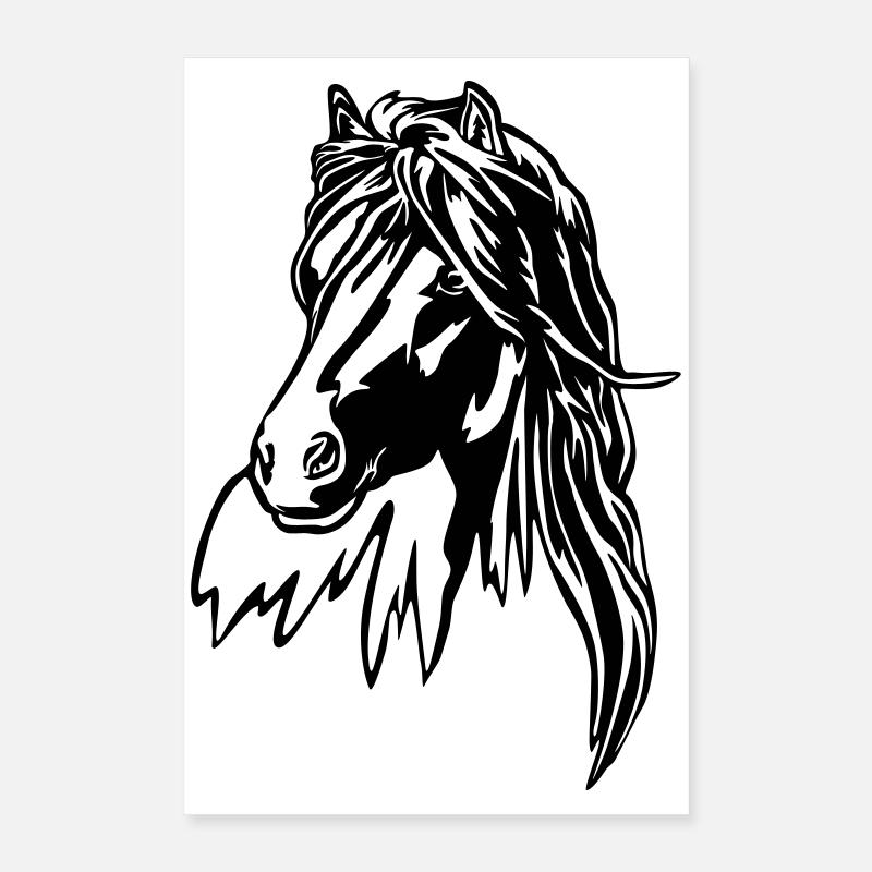 Tête de cheval Poster 40 x 60 cm