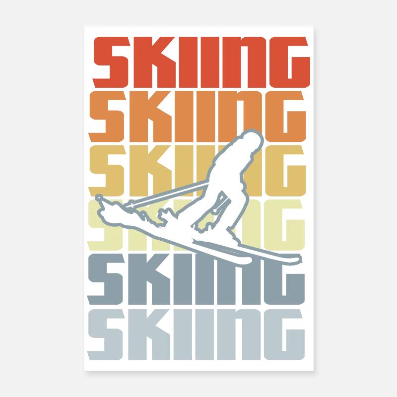 Skiing area Poster 16" x 24" (40x60 cm)