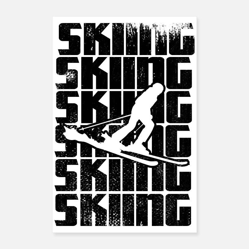 Skiing Poster 16" x 24" (40x60 cm)