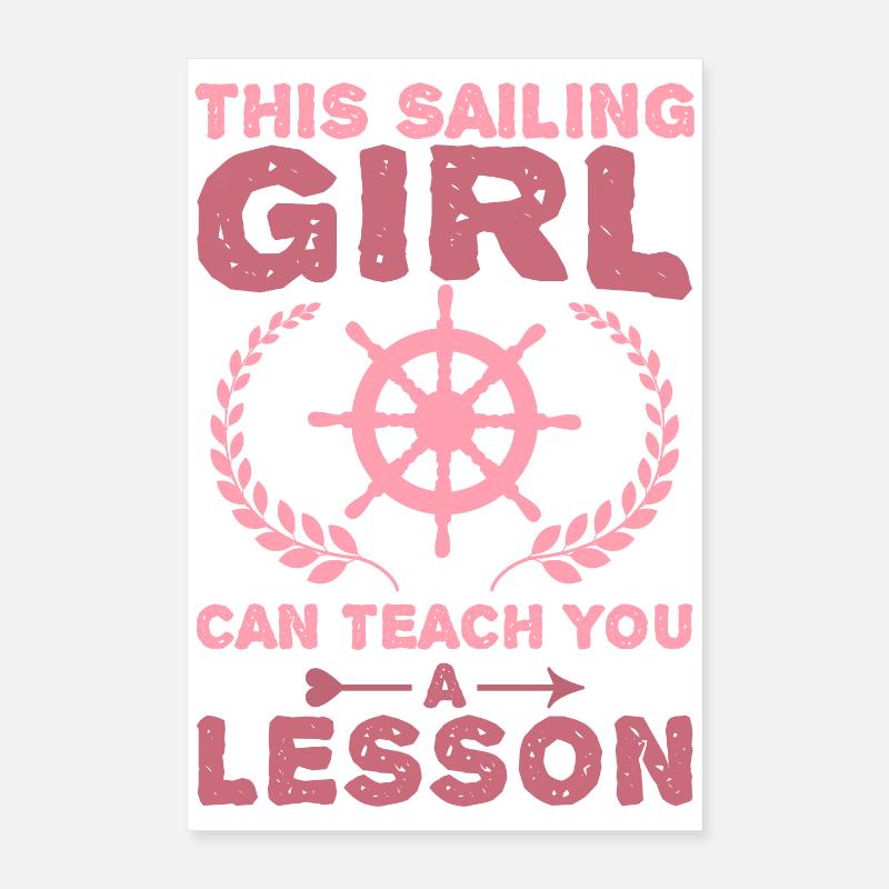 Segel Mädchen Poster 40x60 cm