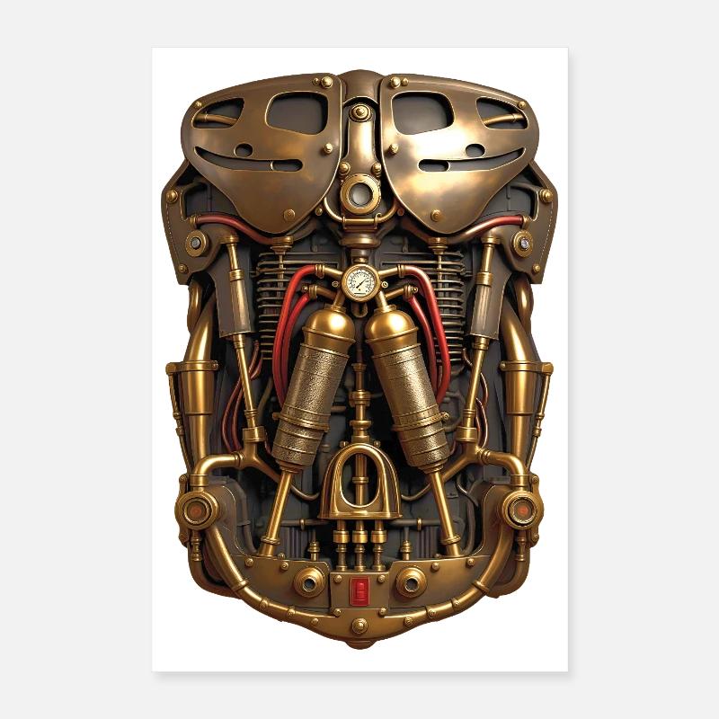 CYBORG ARMOR - steam punk'n'roll Poster 40 x 60 cm