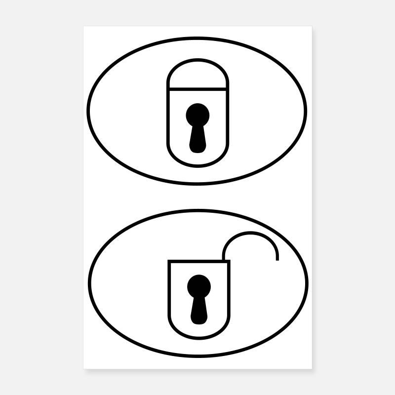 Boutons de télécommande pour voiture Poster 40 x 60 cm