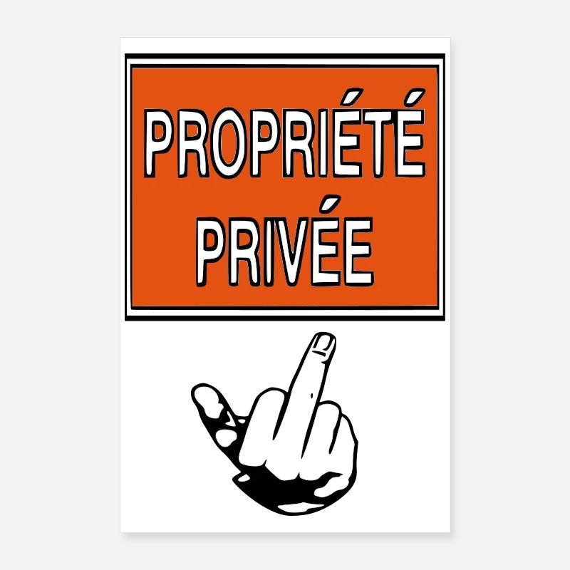 propriété privée Poster 40 x 60 cm