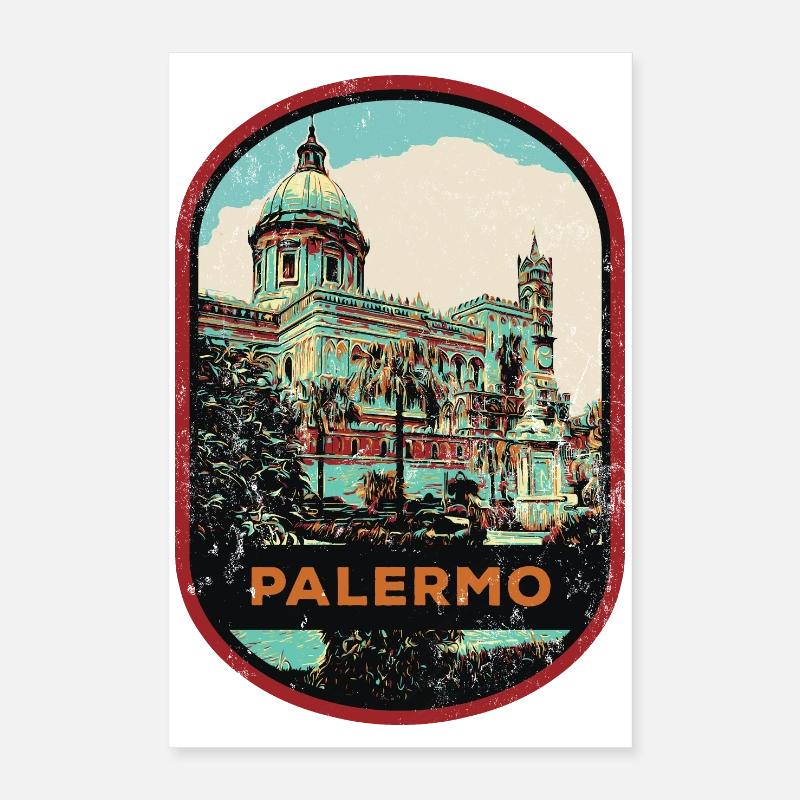Sicilian Exploration: Authentic Palermo Poster 16" x 24" (40x60 cm)