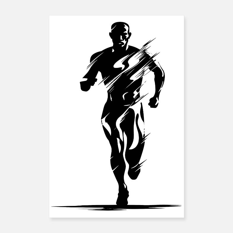 Jogger Drawing Poster 16" x 24" (40x60 cm)