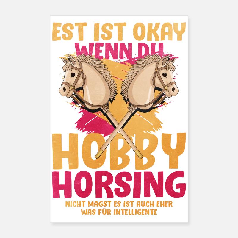 Hobby Horsing Duo Pop Art Poster 40x60 cm