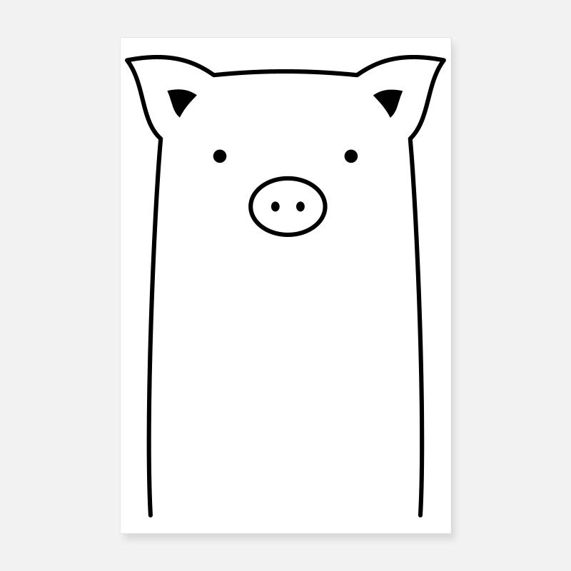 Schwein Sau Ferkel Geschenkidee Poster 40x60 cm