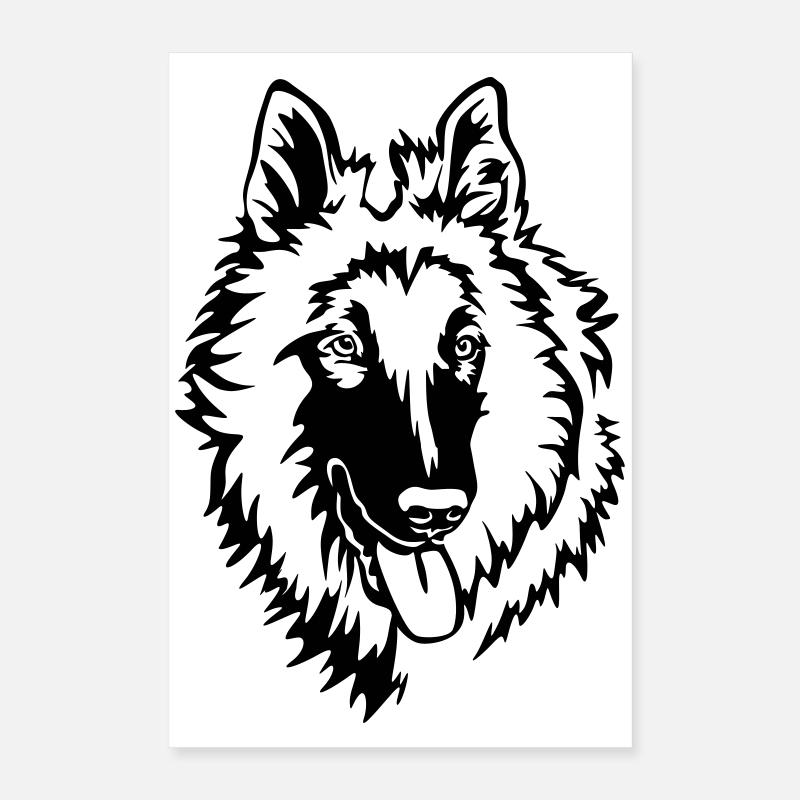 Tervueren head Poster 16" x 24" (40x60 cm)