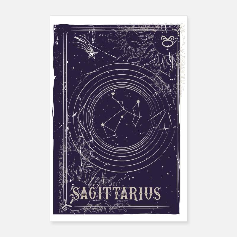 Sagittarius Circular Constellation Poster 16" x 24" (40x60 cm)