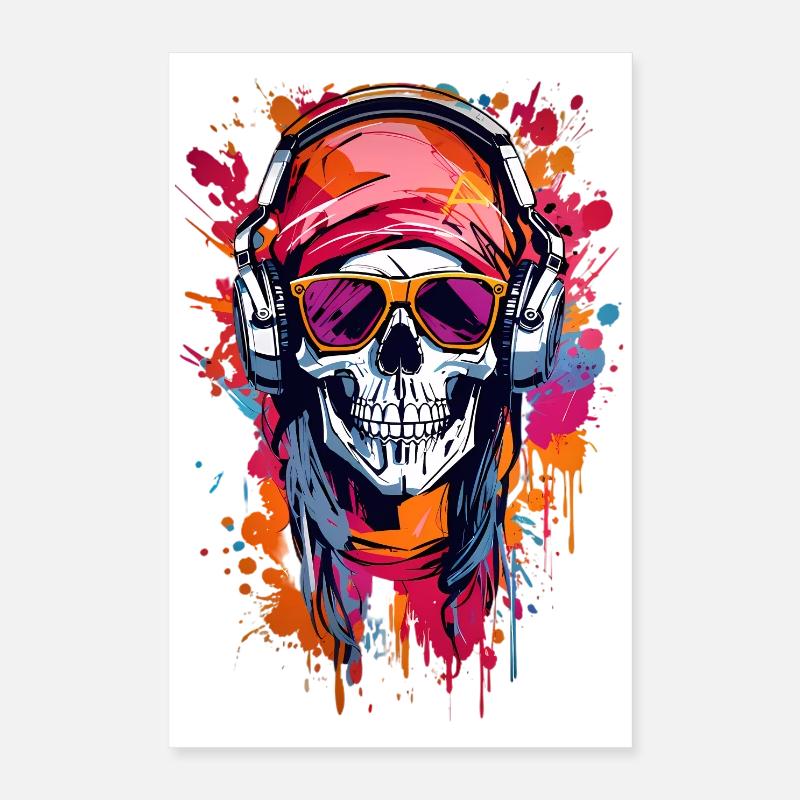 Crâne froid Poster 40 x 60 cm