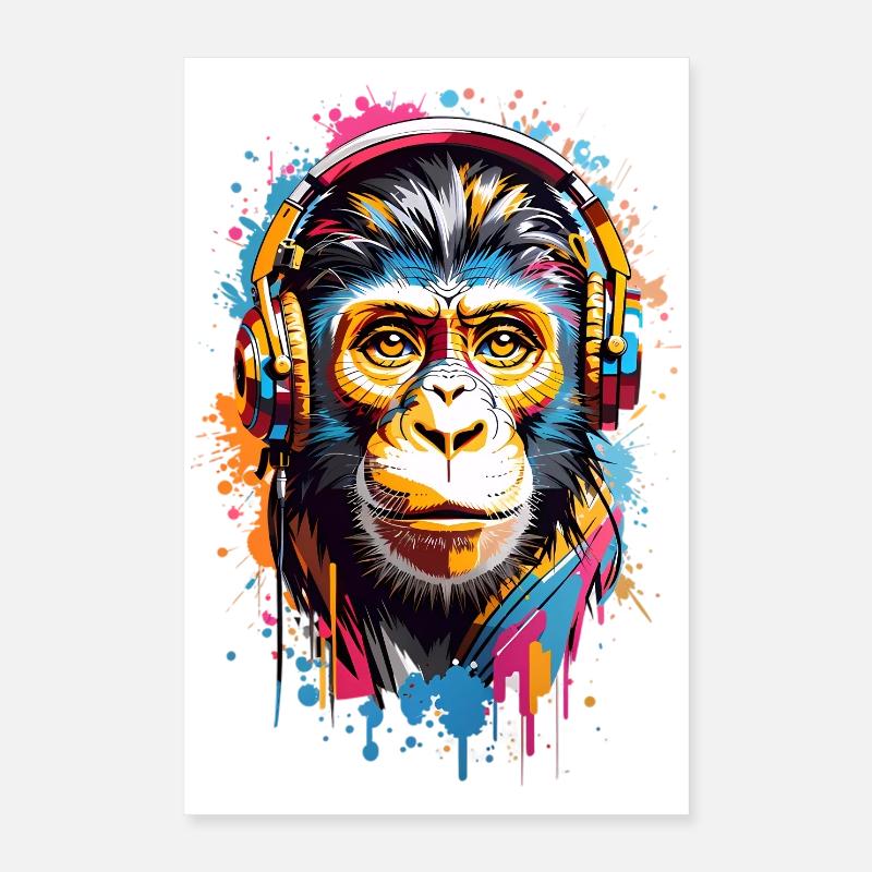 Cool monkey Poster 16" x 24" (40x60 cm)