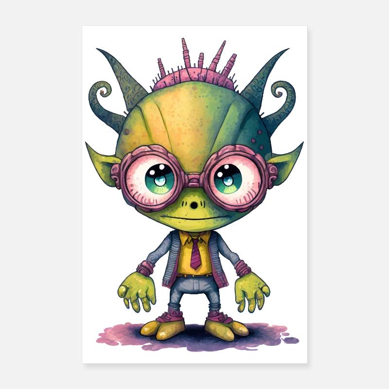 NERDY forever - Nerdy Alien Poster 40x60 cm