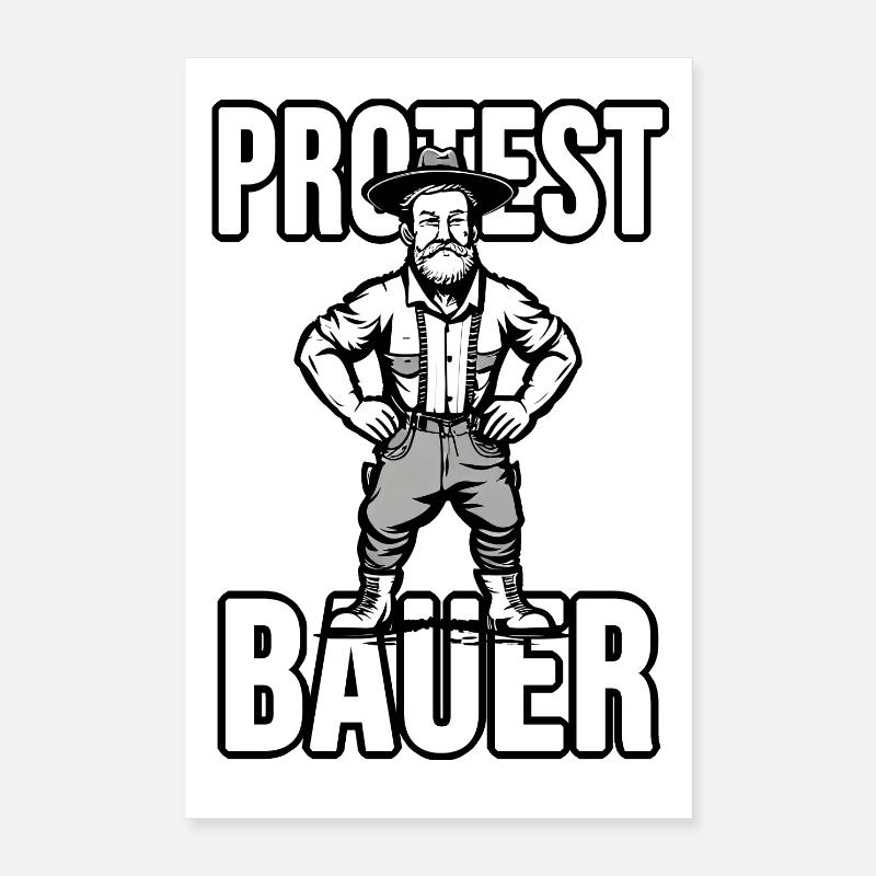 Protest Bauer Poster 40x60 cm