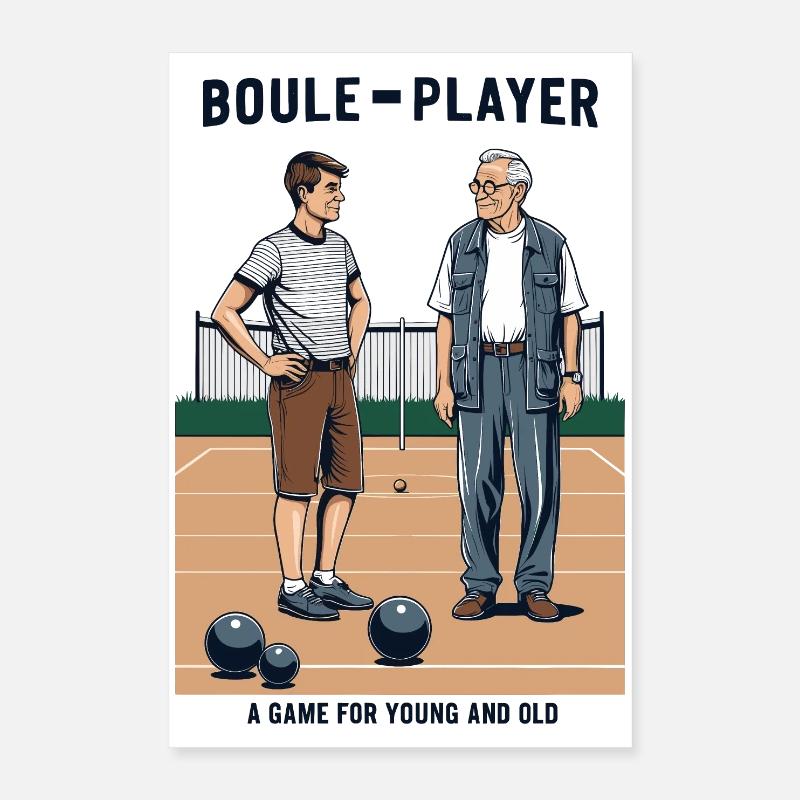 Boule Spieler Poster 40x60 cm