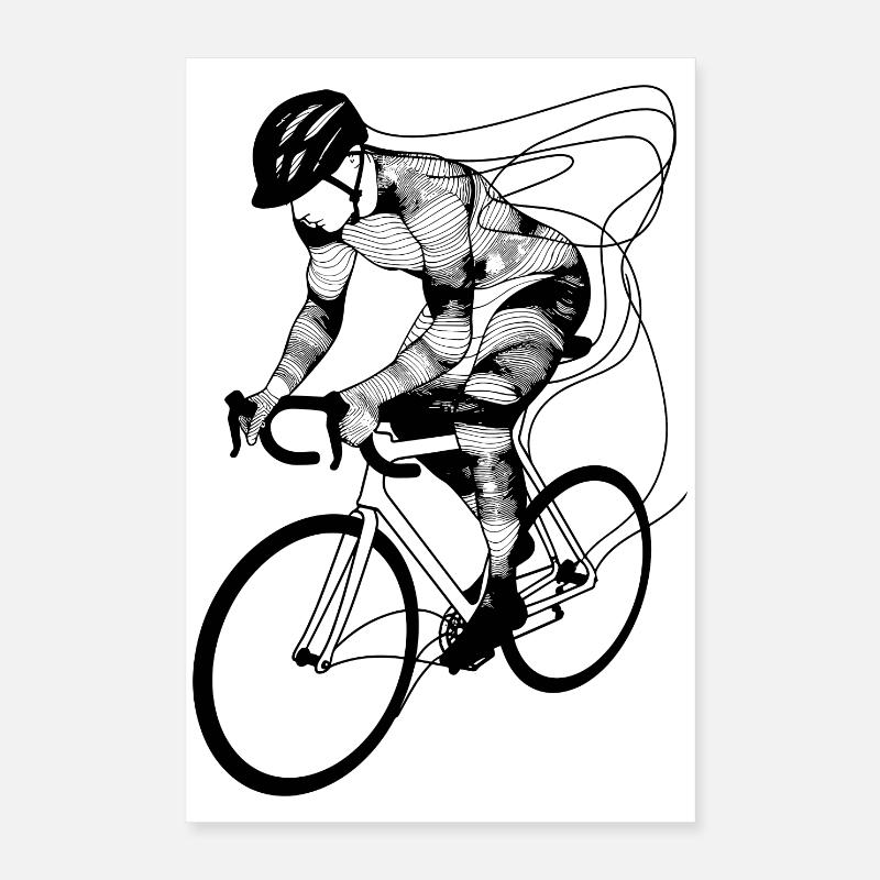 Cyclist Poster 16" x 24" (40x60 cm)