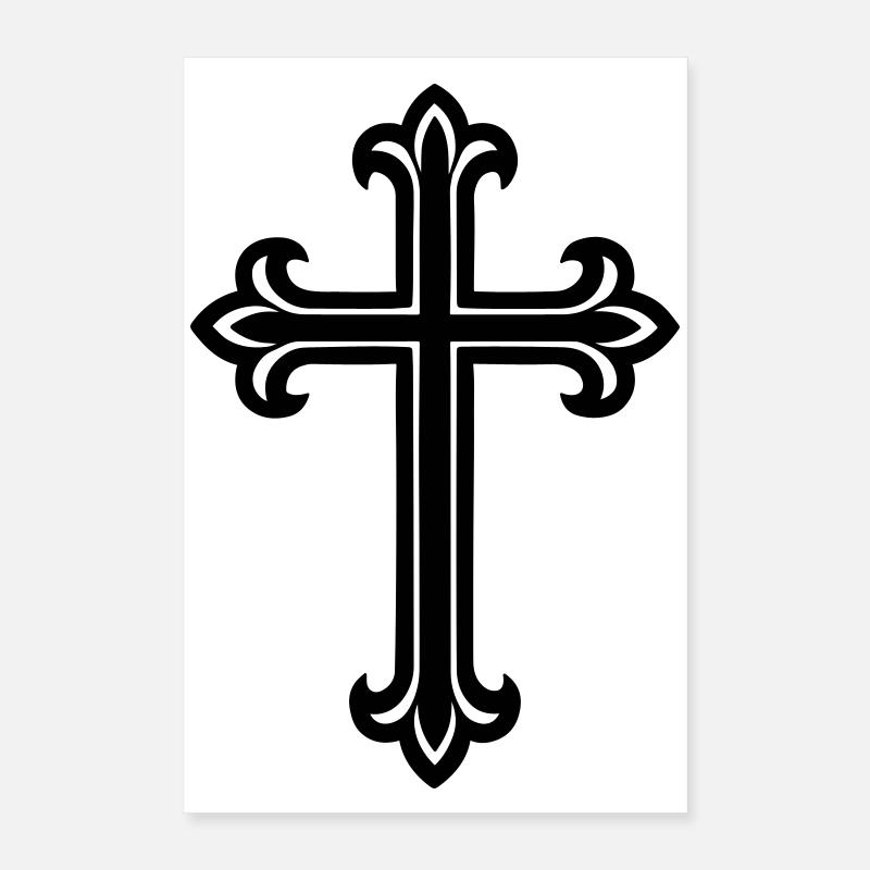 Symbole de croix chrétien Poster 40 x 60 cm