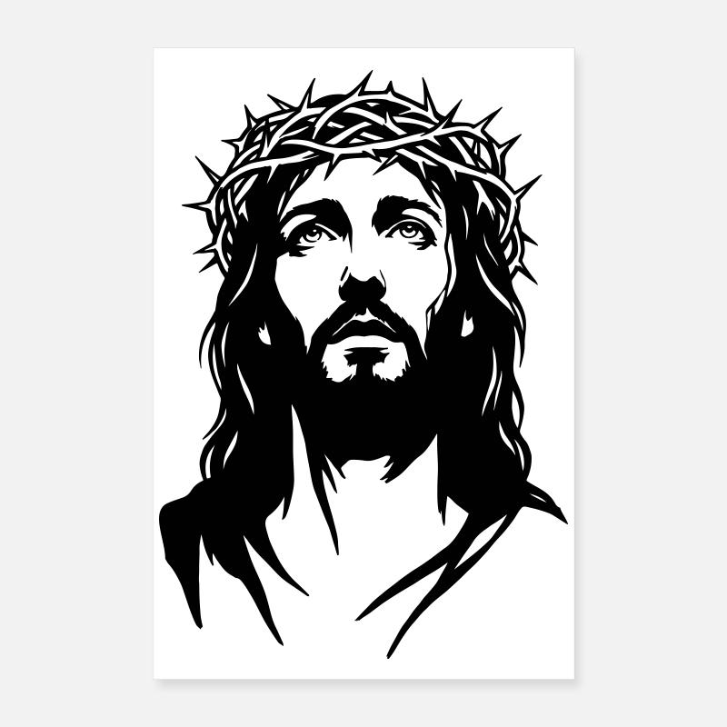 Silhouette de Jésus-Christ Poster 40 x 60 cm