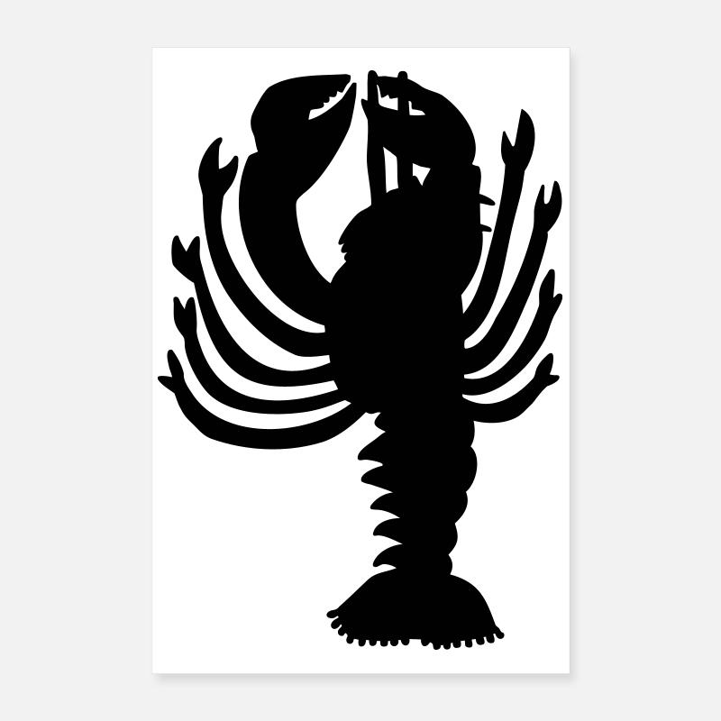 homar - Plakat o wymiarach 40x60 cm - biały