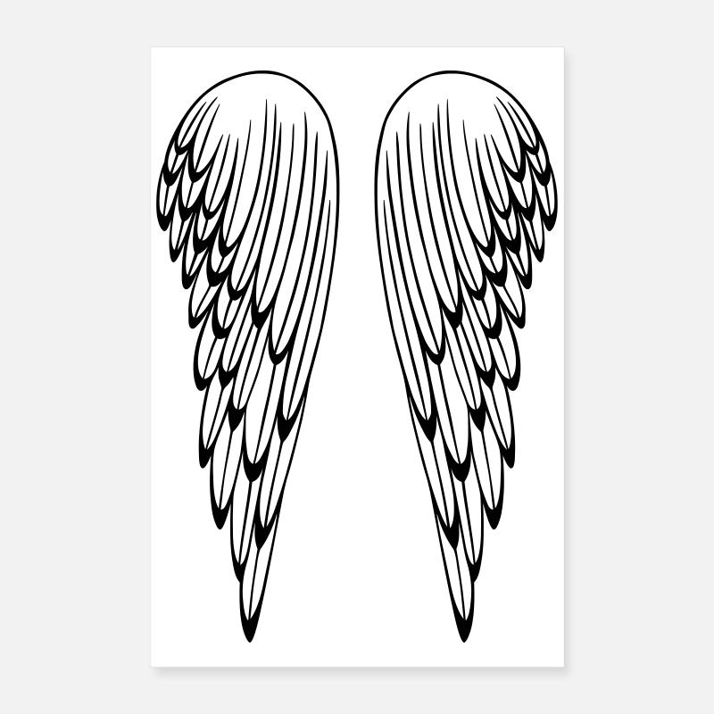 Ailes d'ange, ange gardien, ailes. Poster 40 x 60 cm
