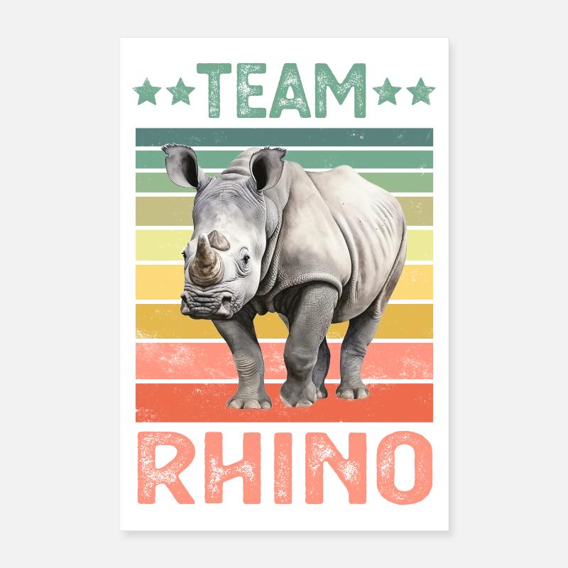 Nashorn Poster 40x60 cm