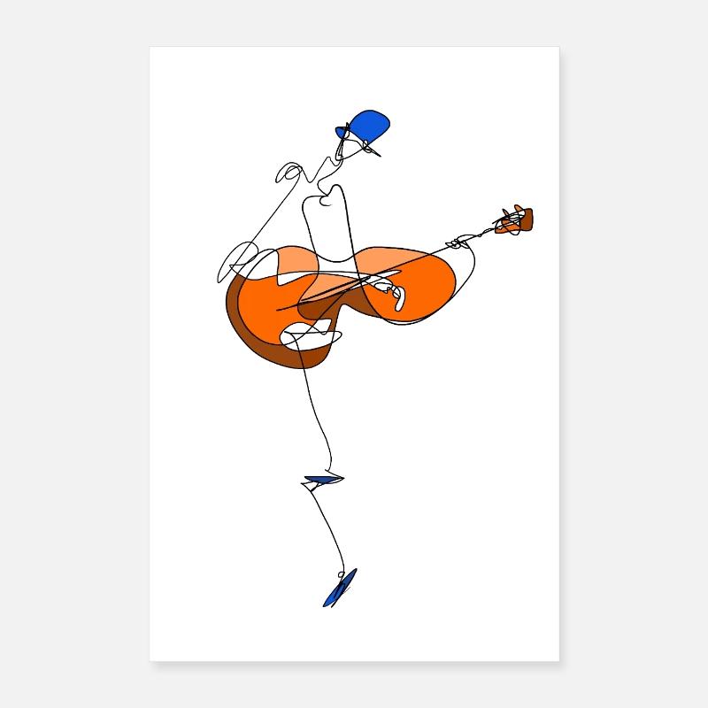 Guitariste Poster 40 x 60 cm