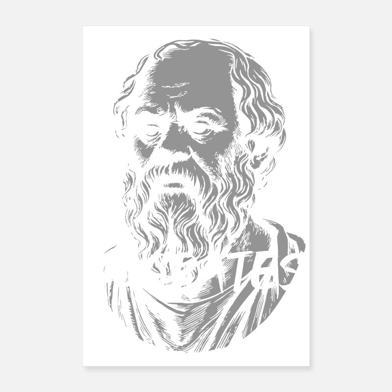 Socrates Ancient Philosopher Portrait Poster 16" x 24" (40x60 cm)