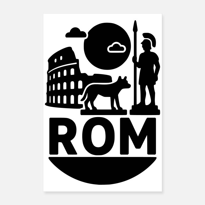 Monument de la Silhouette de Rome Poster 40 x 60 cm