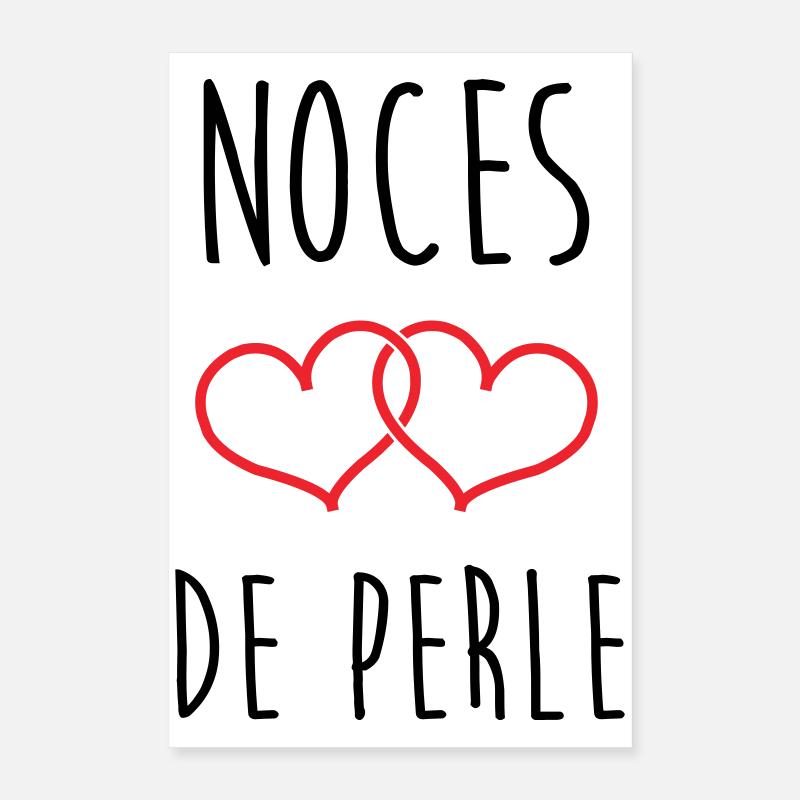 Pearl Wedding 30 Jahre Poster 40x60 cm