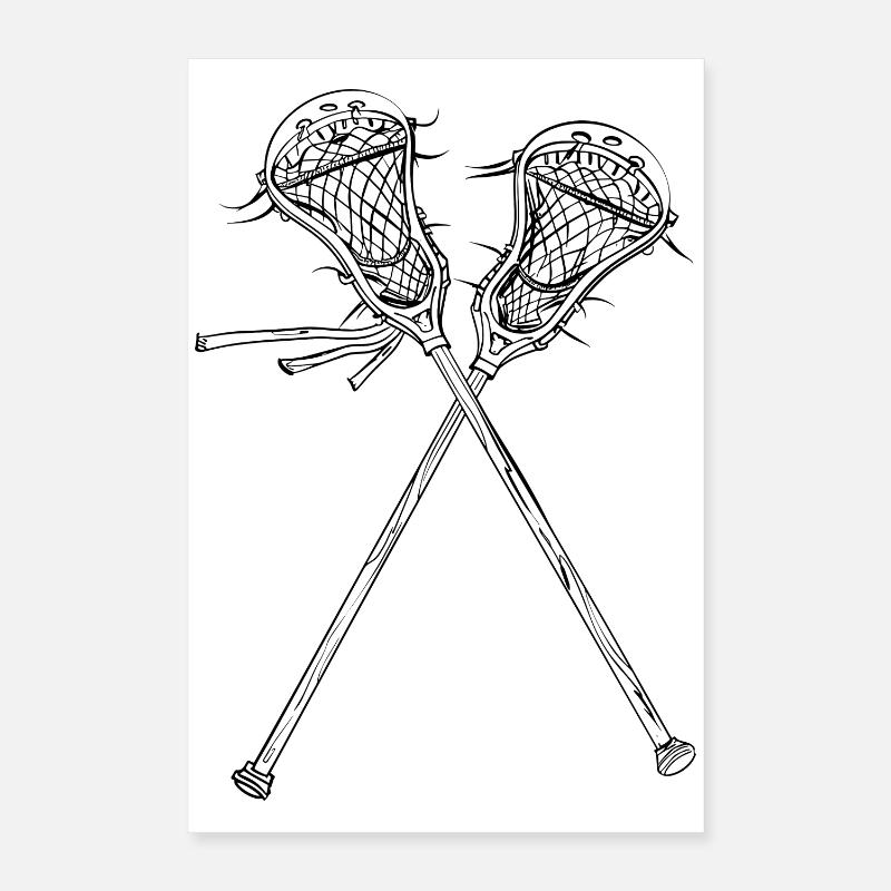 Lacrosse Schläger Poster 40x60 cm